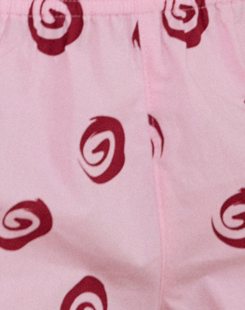 Zhuri Short in Poplin Swirl Pink - Image 5