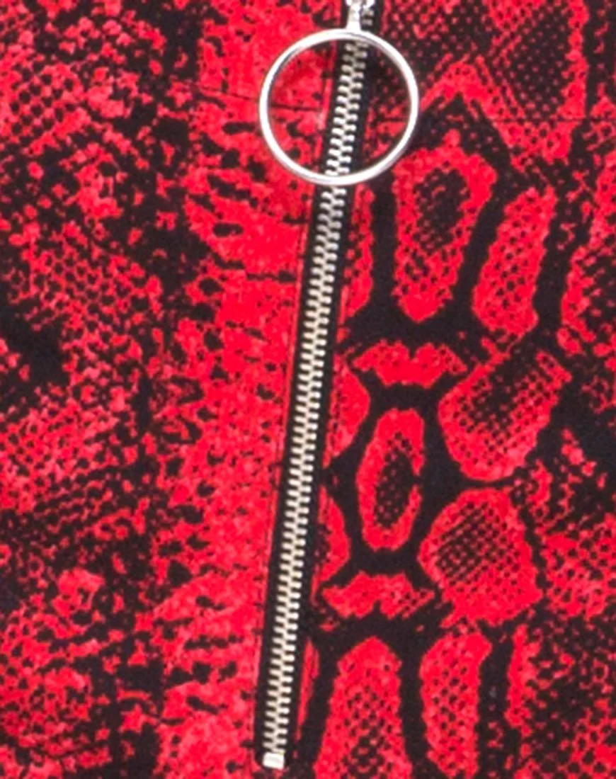 Zolia Trouser in Snake Red - Image 5
